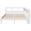 vidaXL Bookcase Bed without Mattress White 140x200 cm Solid Wood Pine