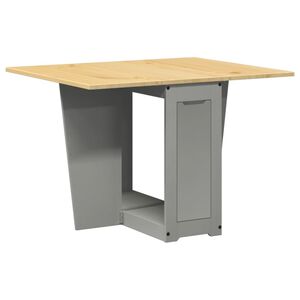vidaXL Butterfly Dining Table Foldable "Corona" Grey Solid Wood Pine