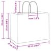 vidaXL Paper Bags 250 pcs with Handles White 32x17x25 cm