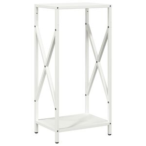 vidaXL Firewood Rack White 34x25x70 cm Cold-rolled steel