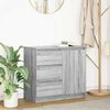 vidaXL Sideboard with Drawer Grey Sonoma 71x35x65 cm Engineered Wood