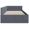 vidaXL Corner Bed Frame Dark Grey 100 cm x 200 cm Velvet