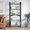 vidaXL Bookshelf Grey Sonoma 100 x 33.5 x 178 cm Engineered Wood