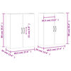 vidaXL Wall Mounted Cabinets 2 pcs Grey Sonoma Engineered Wood
