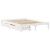 vidaXL Bed Frame with Drawers without Mattress White 120x190 cm Small Double