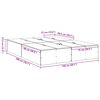 vidaXL Storage Bed Frame Smoked Oak 150 x 200 cm Engineered Wood