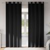 vidaXL Blackout Curtains with Rings 2 pcs Black 260 x 140 cm Polyester