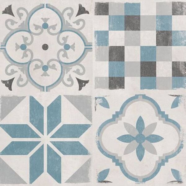 Grosfillex Wallcovering Tile Accent 9 pcs 15.4x120 cm Andaluz Blue