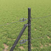 vidaXL Fence Post Grey 10 x 0.4 m (50 mm mesh) Steel and PVC