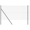 vidaXL Welded Wire Fence Ground Fix 25 x 1 m PVC-Coated Steel Grey