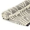 vidaXL Rug Handwoven Wool 80x150 cm Black/White