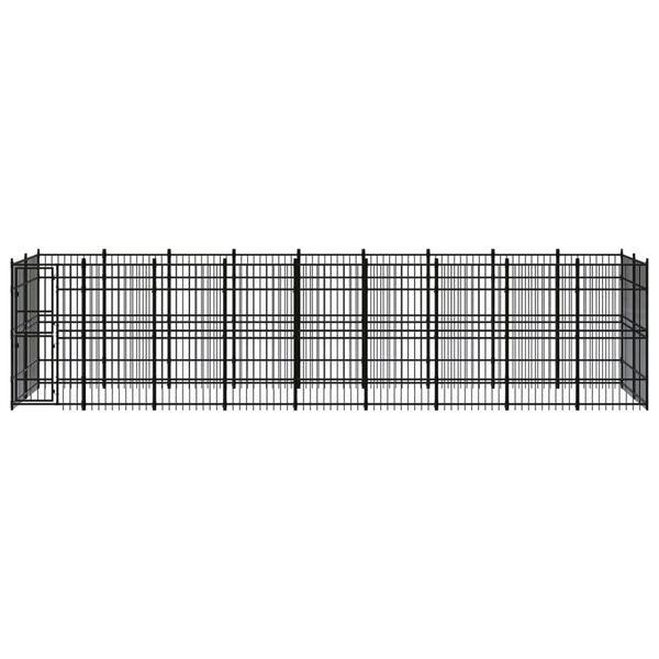 vidaXL Outdoor Dog Kennel Steel 16.59 m&sup2;