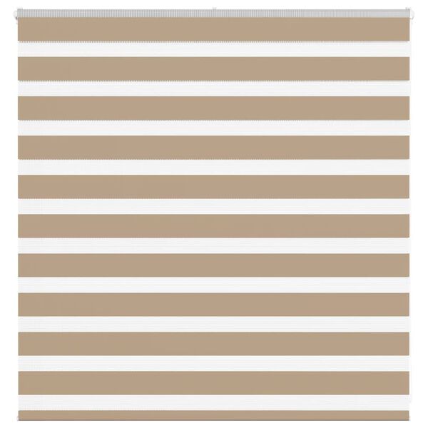 vidaXL Zebra Blind Sand Brown 145x100 cm Fabric Width 140.9 cm Polyester