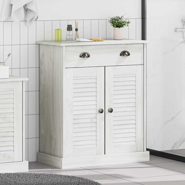 vidaXL Bathroom Cabinet VIGO White 67.5 x 34 x 80 cm Solid pine wood