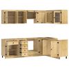 vidaXL Cabinet with Drawer with Shelf 10 pcs Honey Solid Pine Wood