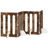 vidaXL Folding Pet Fence 4 pcs Smoked Oak 201 x 38 x 70 cm