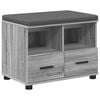 vidaXL Hall Bench Grey Sonoma 60 x 38 x 46 cm
