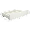 vidaXL Bed Frame without Mattress White Solid Wood 90x200 cm