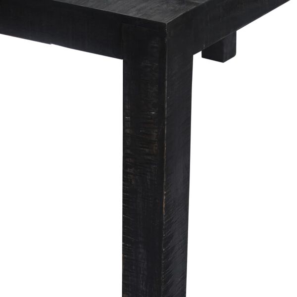 vidaXL Dining Table Black 140x80x76 cm Solid Mango Wood