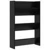 vidaXL Shoe Cabinet 2 pcs Black Oak 60 x 18 x 90 cm Engineered Wood