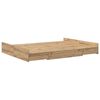 vidaXL Storage Bed Frame Artisan Oak 135 x 190 cm Engineered Wood