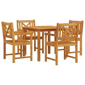 vidaXL Garden Dining Set 5 pcs Brown Solid Acacia wood