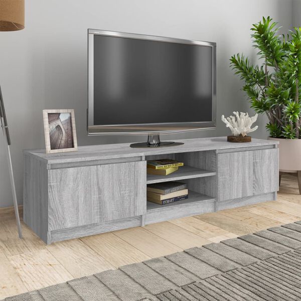 vidaXL TV Cabinet Grey Sonoma 140x40x35.5 cm Engineered Wood