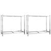 vidaXL 2-Layer Tire Racks 2 pcs Silver 110x40x110 cm Steel