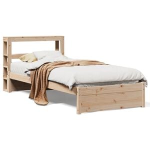 vidaXL Bed Frame with Headboard without Mattress 90x200 cm