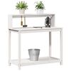 vidaXL Potting Table with Shelves White 108x50x109.5 cm Solid Wood Pine