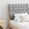 vidaXL Upholstered Headboard Light Grey 135 cm Solid Pine Wood