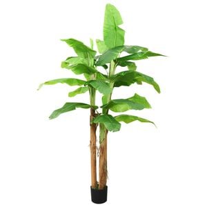vidaXL Artificial Banana Tree | Green | Solid wood, Plastic | Extra Tall