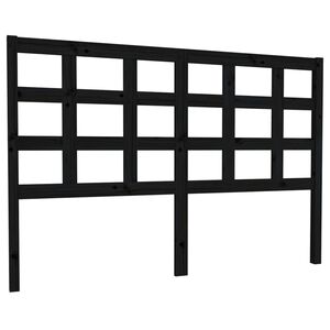 vidaXL Bed Headboard Black 145.5x4x100 cm Solid Wood Pine