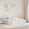 vidaXL Bed Frame with Headboard White 160 x 200 cm Solid Pine Wood