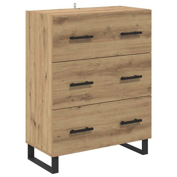 vidaXL Sideboard with Drawer Artisan Oak 69.5 x 34 x 90 cm