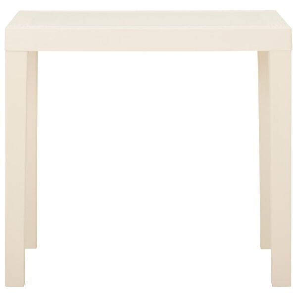 vidaXL Garden Table White 79x65x72 cm Plastic