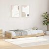vidaXL Bed Frame with Headboard Sonoma Oak 80 x 200 cm Engineered Wood