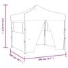 vidaXL Professional Folding Party Tent with 4 Sidewalls 2x2 m Steel White