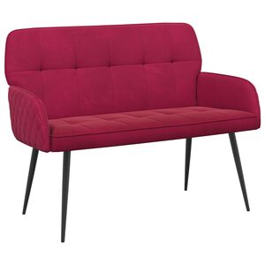 vidaXL 2 Seater Sofa with Metal Legs 2-Seater Wine Red Velvet