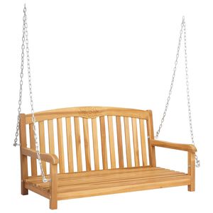 vidaXL Swing Rose Bench 114 x 61 x 61.5 cm Solid Teak Wood Natural