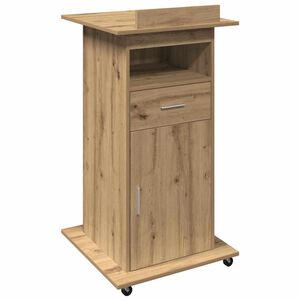 vidaXL Podium with Drawer Artisan Oak 55 x 55 x 107 cm Engineered Wood