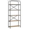vidaXL Bookshelf 5-Tier 80 x 30 x 183 cm Engineered wood Artisan Oak