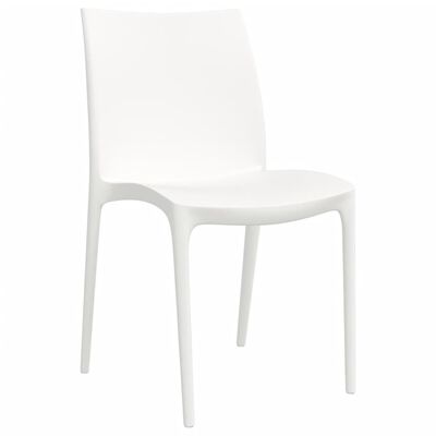 vidaXL Garden Chairs 2 pcs White 50x46x80 cm Polypropylene