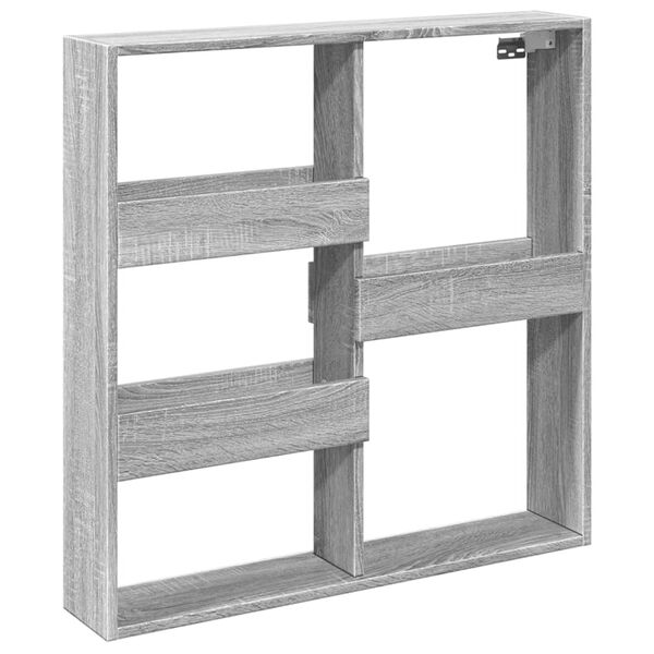 vidaXL Wall Cabinet Grey Sonoma 80x15x80 cm Engineered Wood