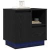 vidaXL Bedside Cabinet Black Oak 50 x 34.5 x 50 cm Engineered wood