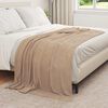 vidaXL Throw Blanket Camel 210 x 140 cm Fleece