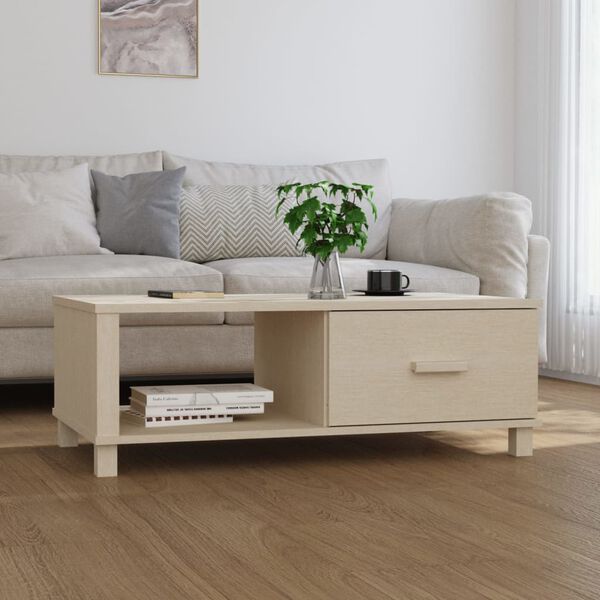 vidaXL Coffee Table HAMAR Honey Brown 100x55x35 cm Solid Wood Pine