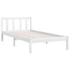 vidaXL Bed Frame without Mattress White Solid Wood 100x200 cm