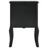 vidaXL Bedside Cabinet Black 43x32x65 cm MDF