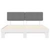 vidaXL Bed Frame with Upholstered Headboard Light Grey 180 x 200 cm